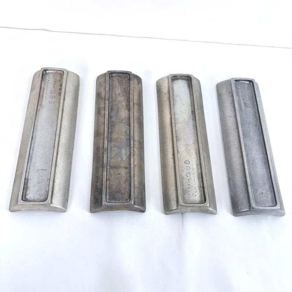 Wilton Armetale Corn on the Cob Trays Silver Pewter RWP Rectangular Set of 4 9